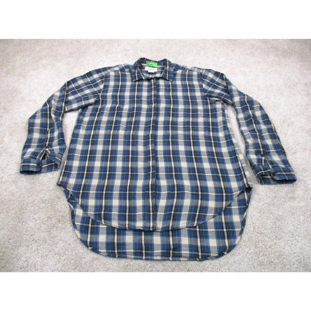 Ralph Lauren Shirt Women Medium Blue Boyfriend Flannel Denim & Supply Button Up